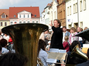 Peter Ettelt bei einem Konzert auf dem Marktplatz